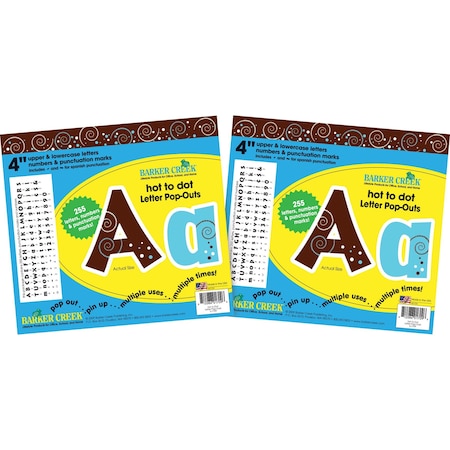 Barker Creek Hot to Dot 4" Letter Pop-Outs, 510/Set 3633